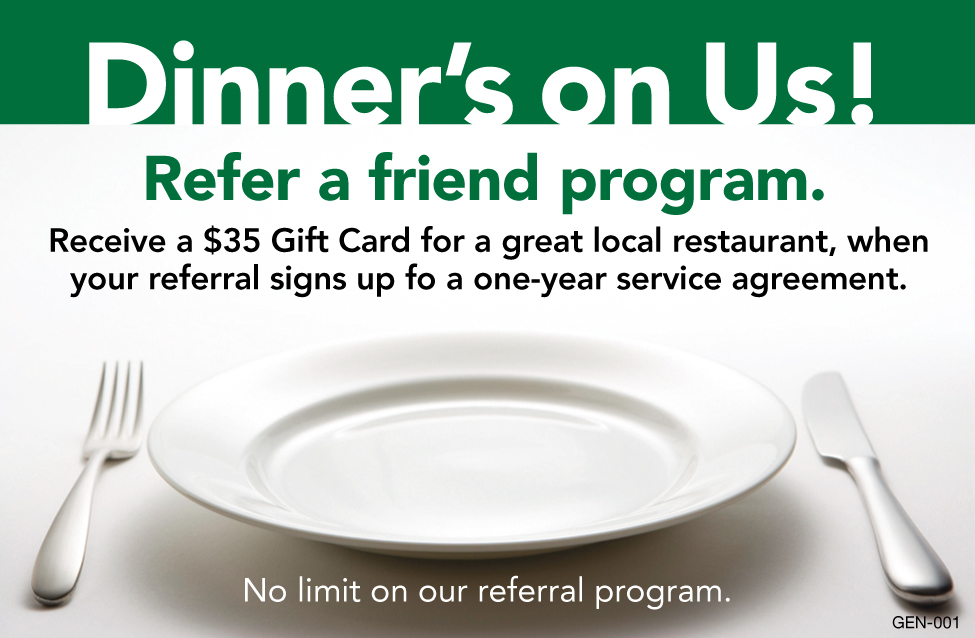 Dinners On US- Refer A Friend Program