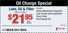 $21.95 Lube, Oil & Filter