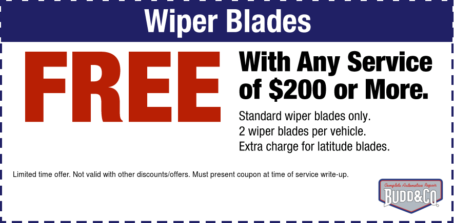 FREE Wiper Blades W/Any Service of $200 or More