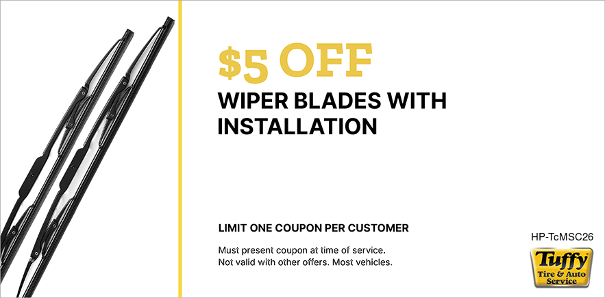 $5 OFF Wiper Blades w/Installation