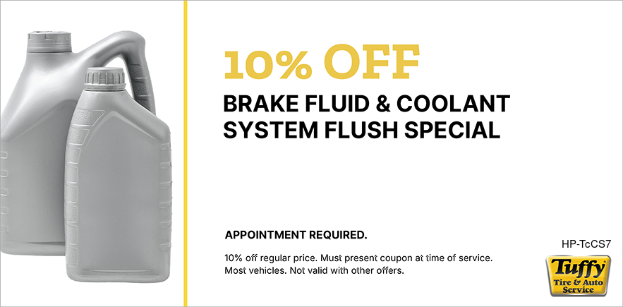10% OFF Brake Fluid & Coolant Flush