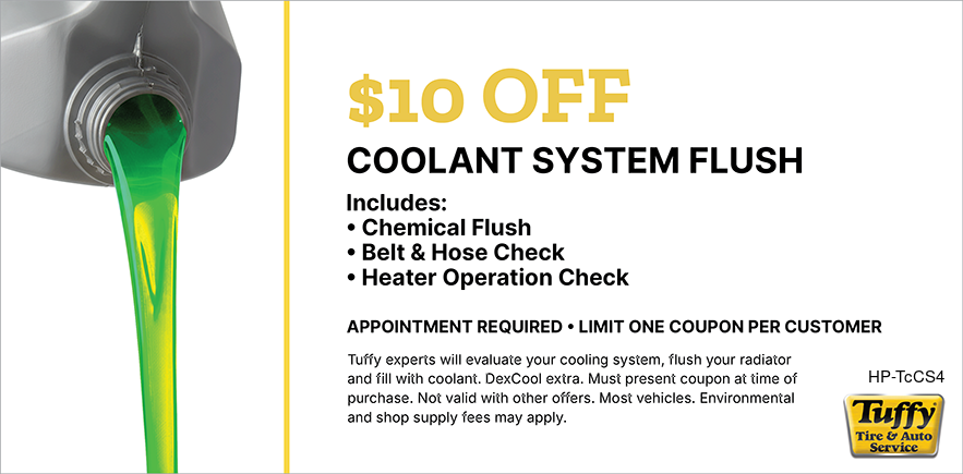 $10 OFF Coolant System Flush + MORE