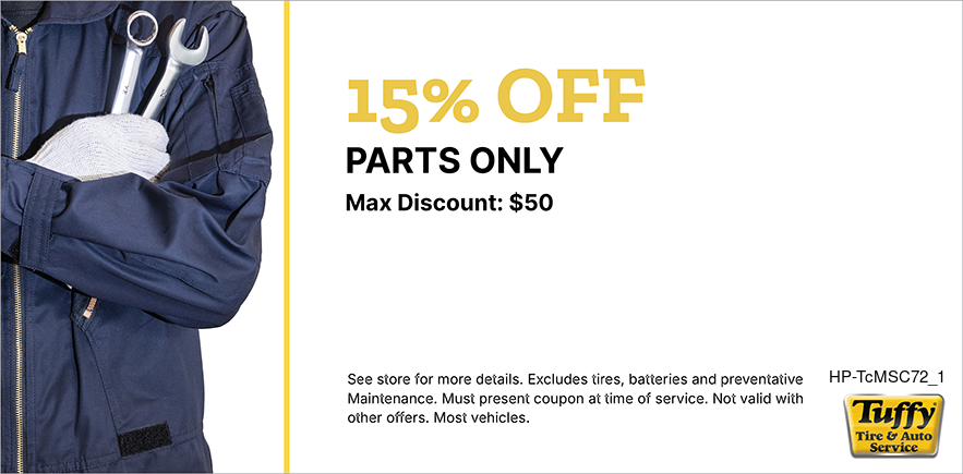 15% Off Parts Only (Max Discout $50)