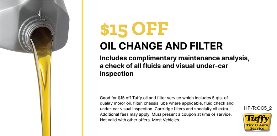 $15 Off Oil Change of Your Choice