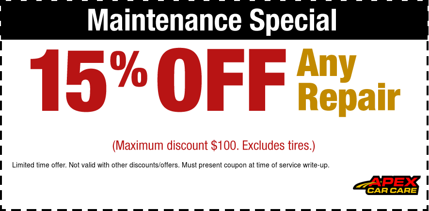 15% Off Any Repair, Max Discount $100