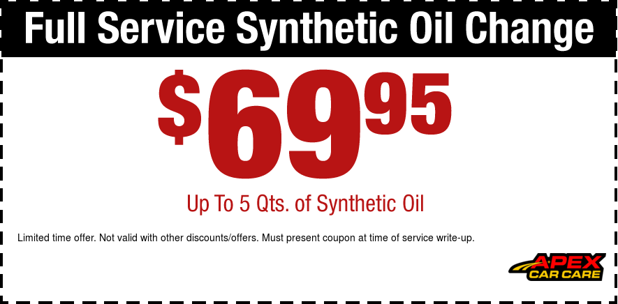Full Service Synthetic Oil Change $69.95