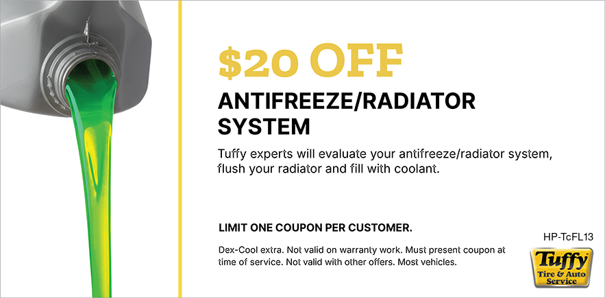 $20 OFF Antifreeze/Radiator System Service