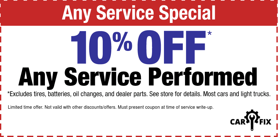 10% OFF Any Service Performed