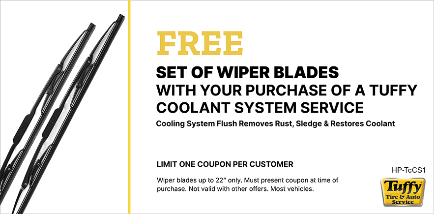 FREE Wiper Blades W/Coolant System Service