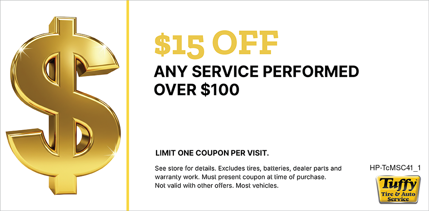 $15 OFF Any Service Performed Over $100