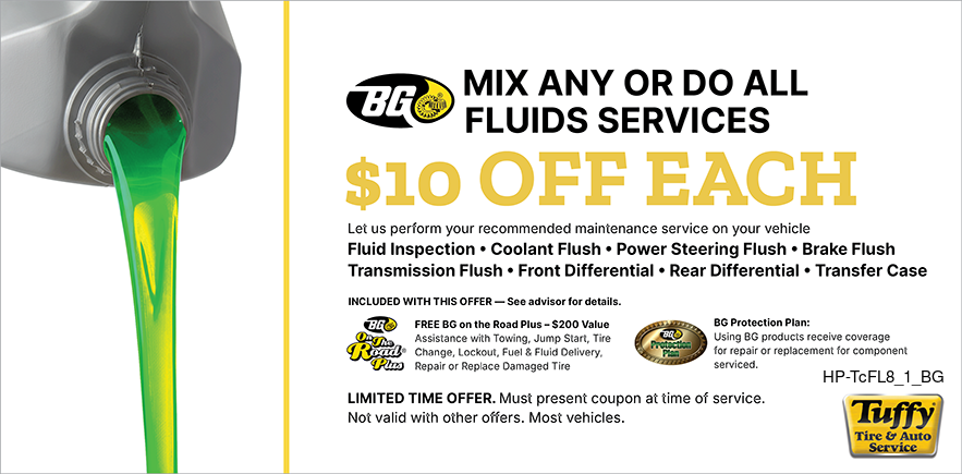 BG Huge Savings $10 OFF Any Fluid Service