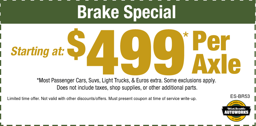 Brake Special Starting at $499 per Axle