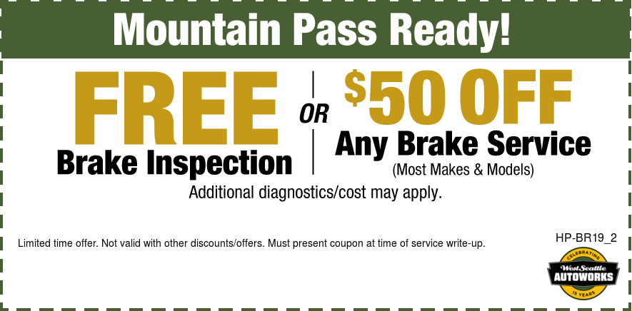Free Brake Inspection or $50 OFF Any Brake Service