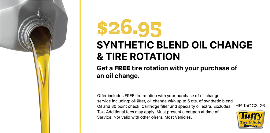 Get a Tire Rotation FREE With Purchase of an Oil Change $26.95