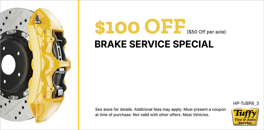$100 OFF Brake Service Special ($50 OFF per axle)