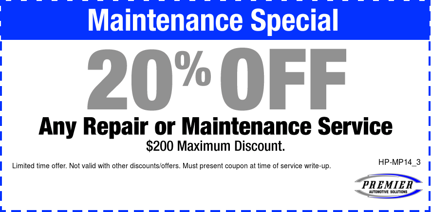 20% OFF Any Repair or Maintenace Service