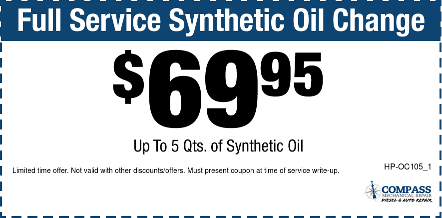 Full Service Synthetic Oil Change $69.95