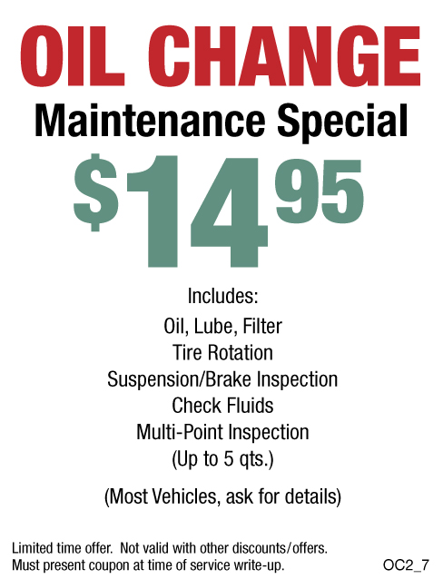 $14.95 LOF/Tire Rotation