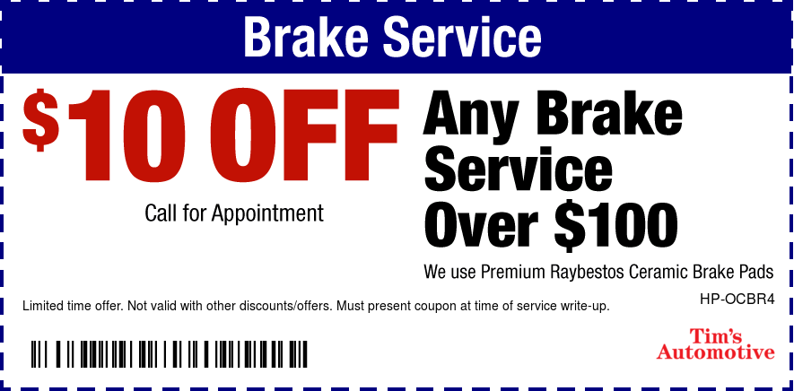 $10 OFF Any Brake Service Over $100