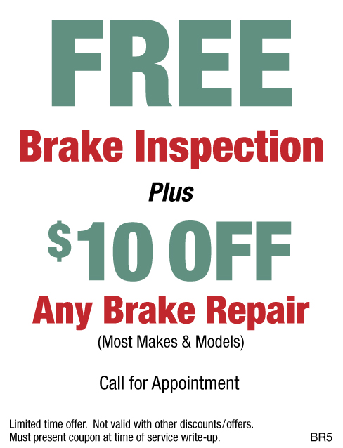 FREE Brake Inspection Plus $10 OFF Any Brake Repair
