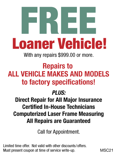 FREE Loaner Vehicle!