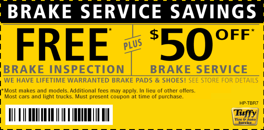 $50 OFF Brake Service Plus FREE Inspection