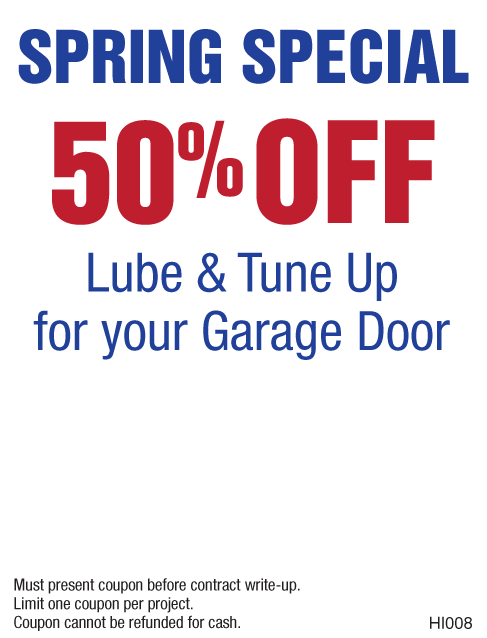 50% Spring Garage Door Tune Up 