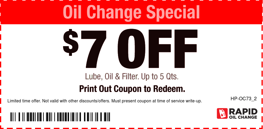 Oil Change Special $7 OFF