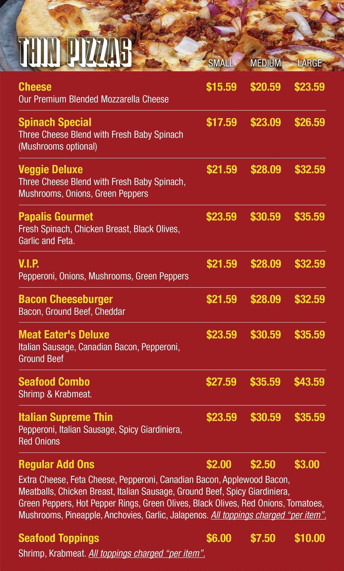 Menu section 2