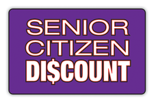 We Offer Senior Citizen Discounts Logo