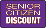 We Offer Senior Citizen Discounts logo