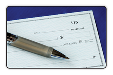 We accept local checks.  Logo