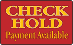 Check Hold Payment Available logo