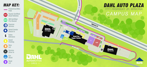 DAHL Auto Plaza Campus Map