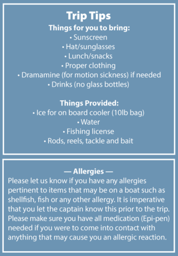 Charter Fishing Trip Tips