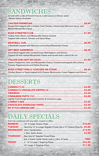 Original Rush St. Pizza. Chandler, AZ.