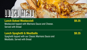 Lunch Menu PizzaPapalis