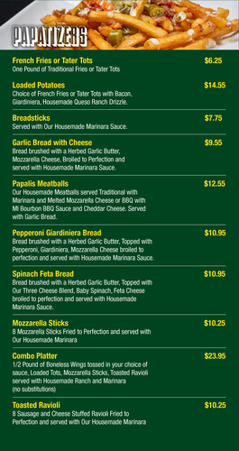 Papatizers - PizzaPapalis 