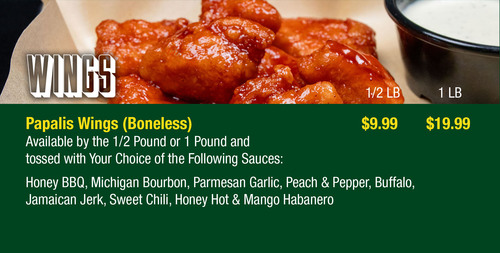 Boneless Wings - PizzaPapalis