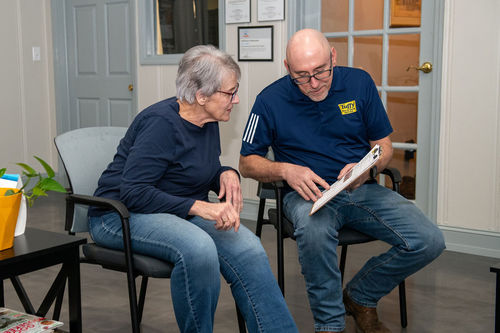 Reviewing Our Customers Vehicle Inspection