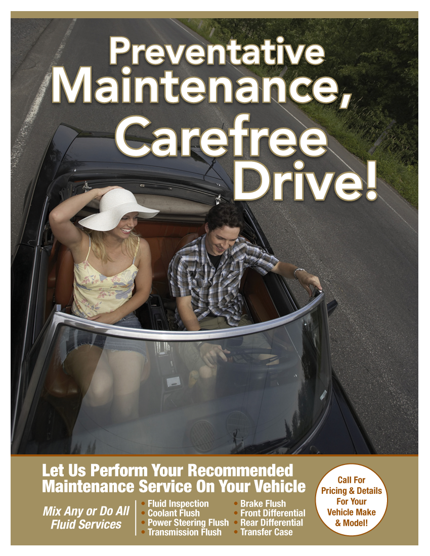 Preventative Maintenance (Call Shop For Details)