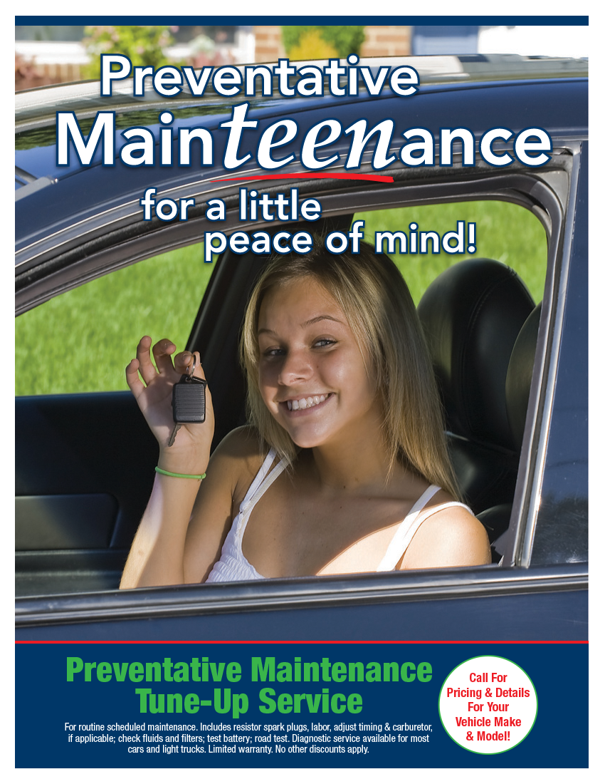 Preventative Maintenance Tune-Up (Call Shop For Details)
