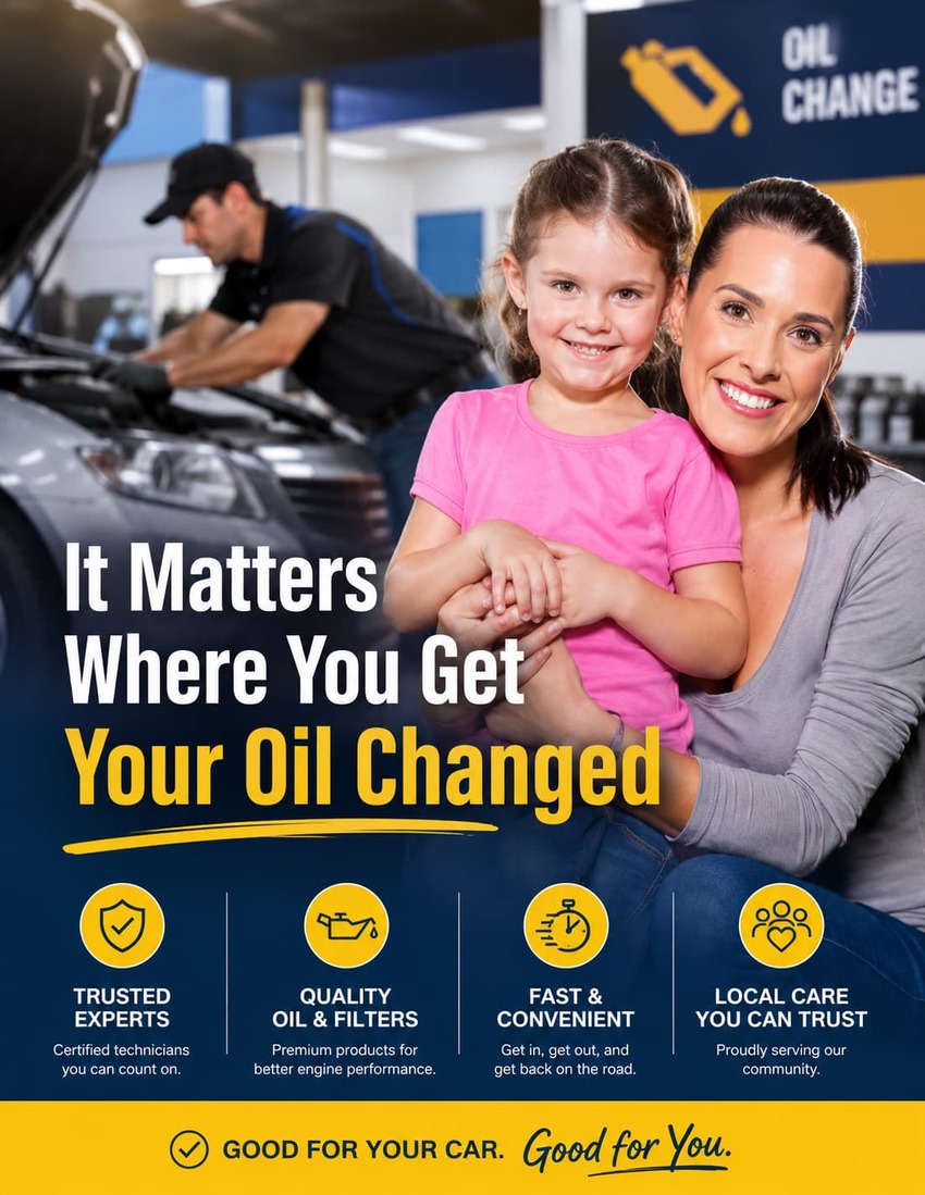 New template - It Matters Where You Get  Your Oil Changed 