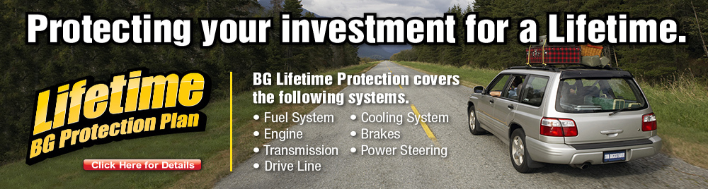 BG Lifetime Protection Plan for your Vehicle